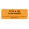 Nevs Label, Type & RH Confirmed 3/4" x 2" Flr Orange w/Black LBW-0005 - alternate 1